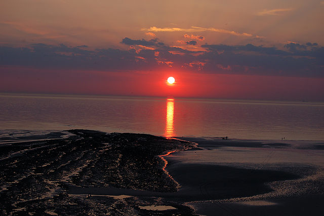 coucher de soleil à wimereux