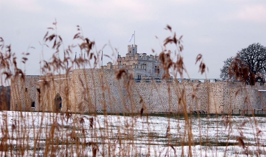 Le chateau d'hardelot sous la neige